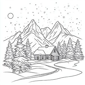 Winter Ausmalbild