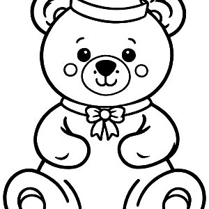 Teddy Weihnachten Ausmalbild