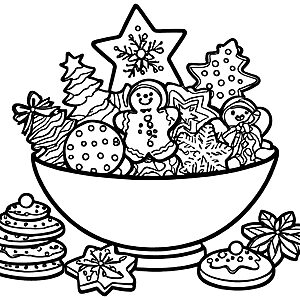 Wunderbares Weihnachts-Malbild für spannende Malzeit
