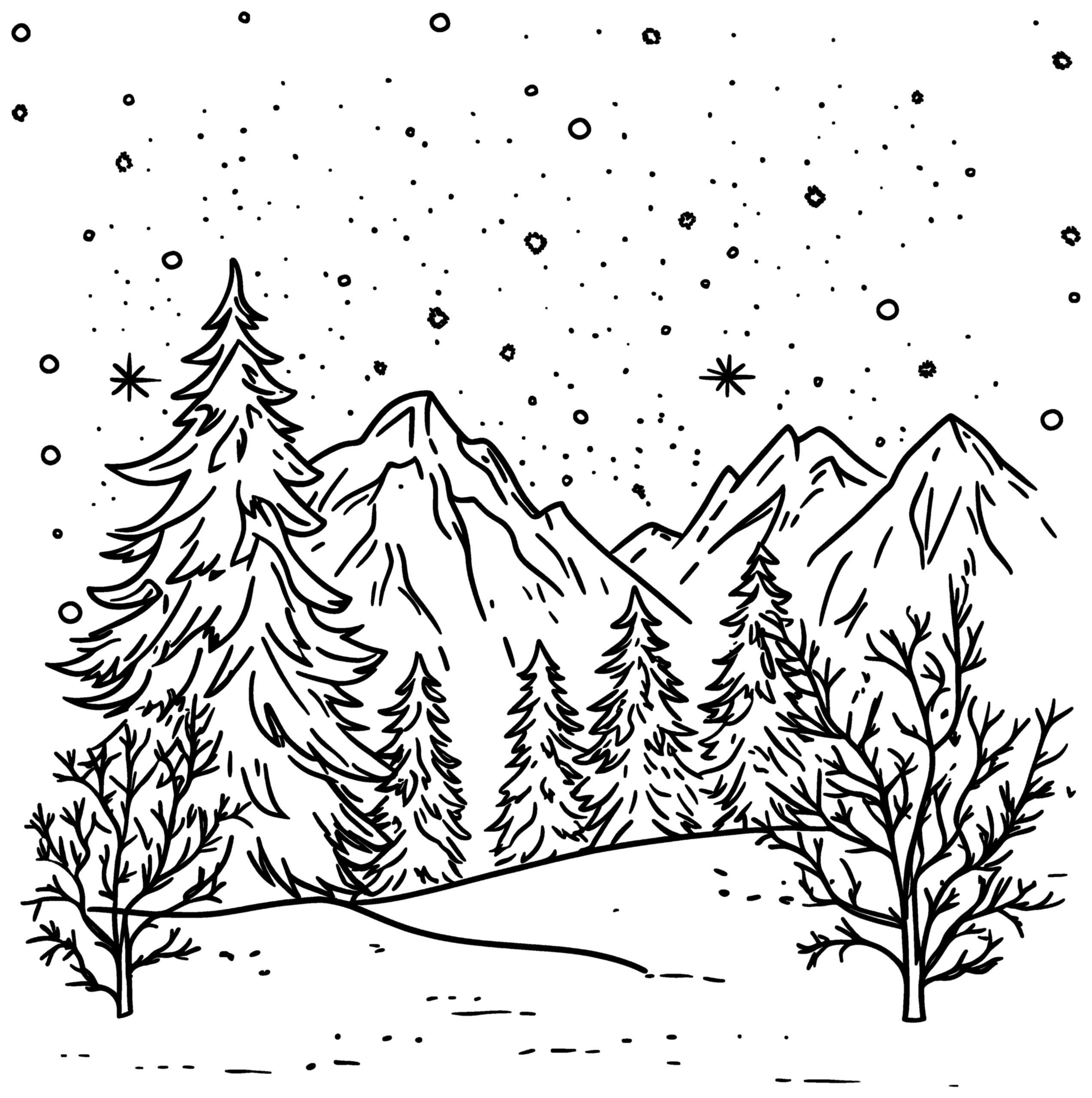 Winterlandschaft Berge