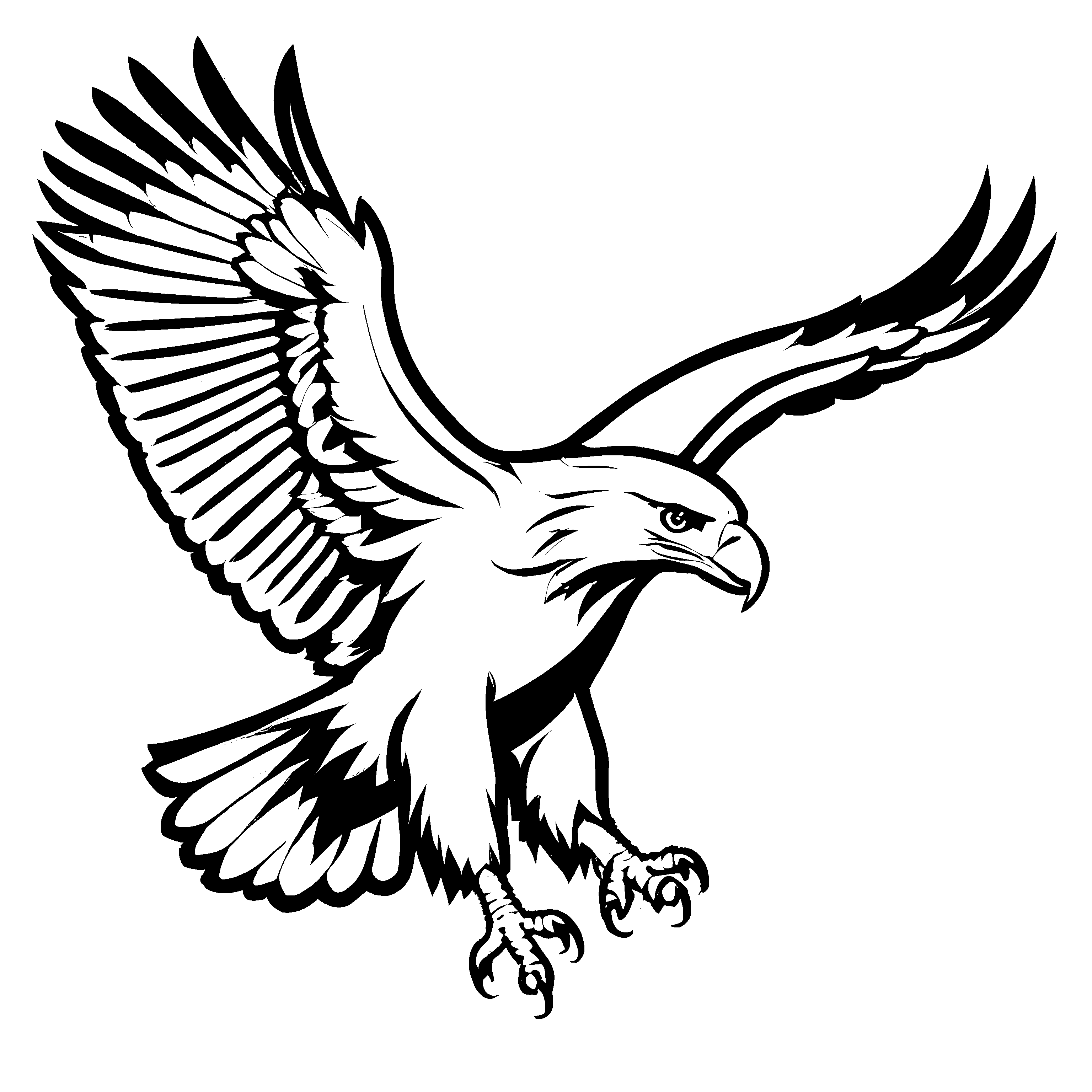 Interessantes Adler-Malbild zum Basteln und Malen