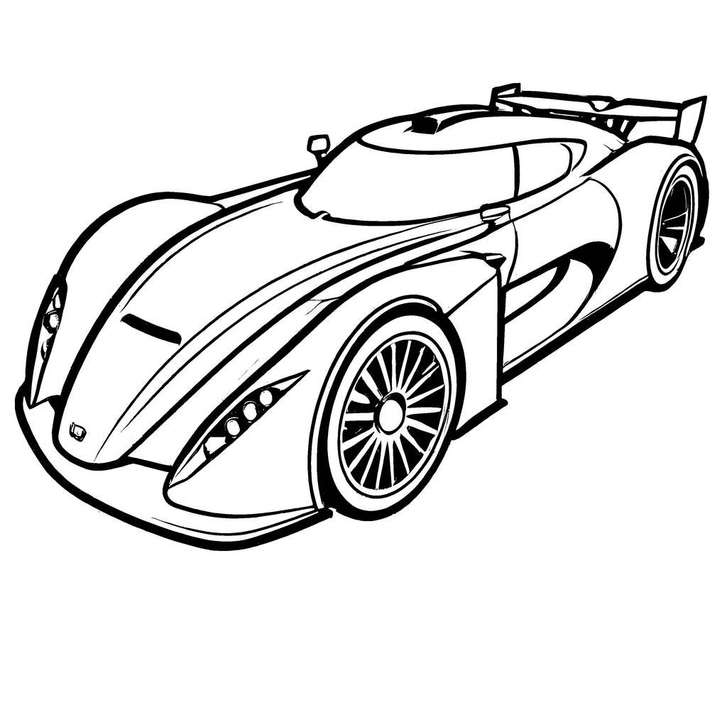 Einfache Autos-Ausmalvorlage zum fantasievollen Ausmalen - AusmalMix.de