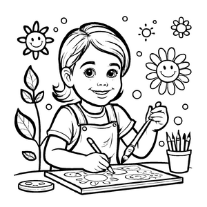 Aufregende Kinder-Malvorlage für kreative Kids
