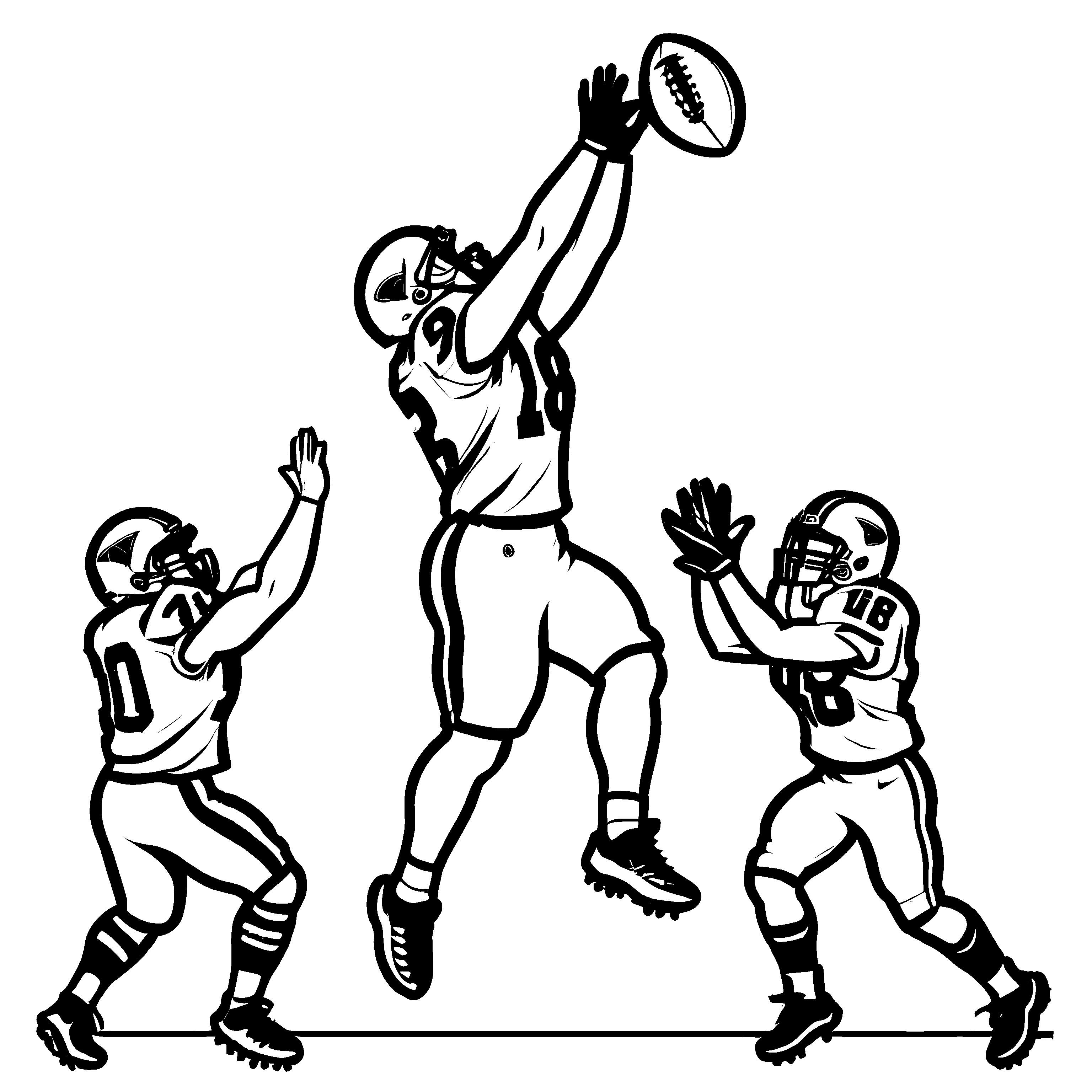 Magisches American Football-Ausmalbild für kreative Kids
