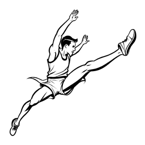 Magische Leichtathletik-Malvorlage für die ganze Familie