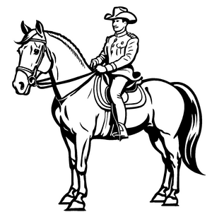 Zauberhaftes Reiten-Malbild für die ganze Familie