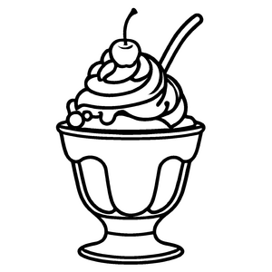 Faszinierende Eiscreme-Ausmalvorlage für kreative Kids