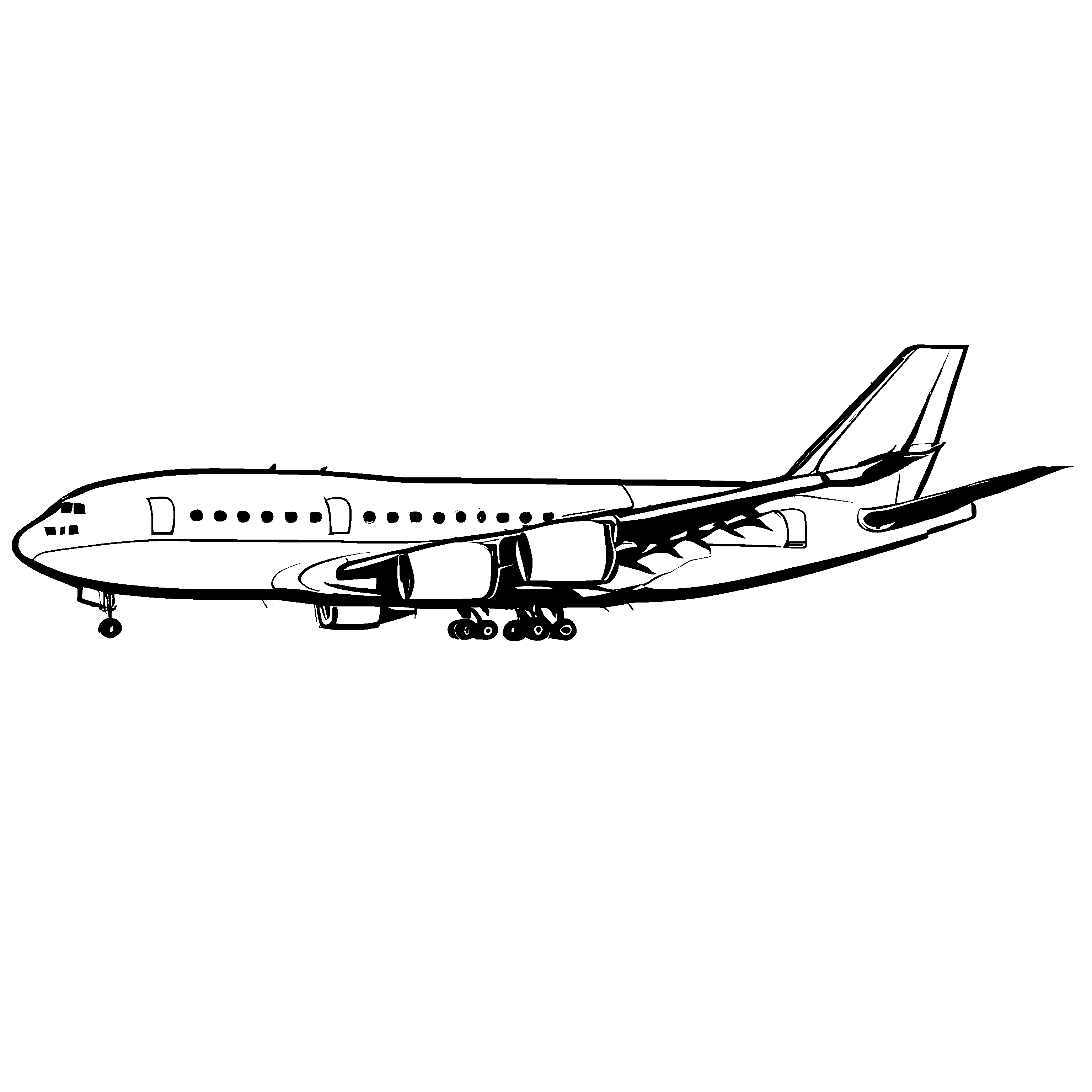 Bezauberndes Flugzeuge-Ausmalbild zum Ausmalen