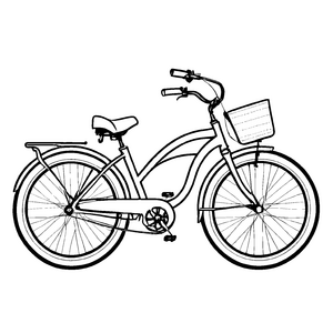 Witzige Fahrräder-Malvorlage für kreative Kids