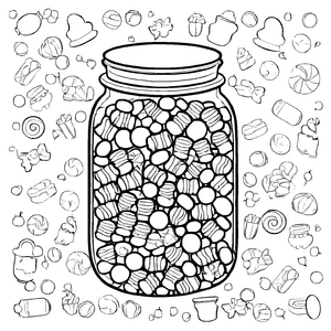 Spannendes Bonbons-Malbild für kreative Kids