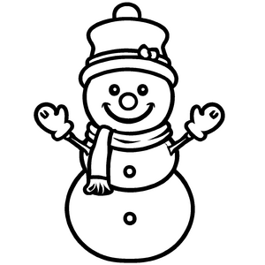 Lustiges Schneemänner-Malbild für den Bastelspaß