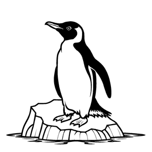 Aufregendes Pinguine-Malbild für die ganze Familie