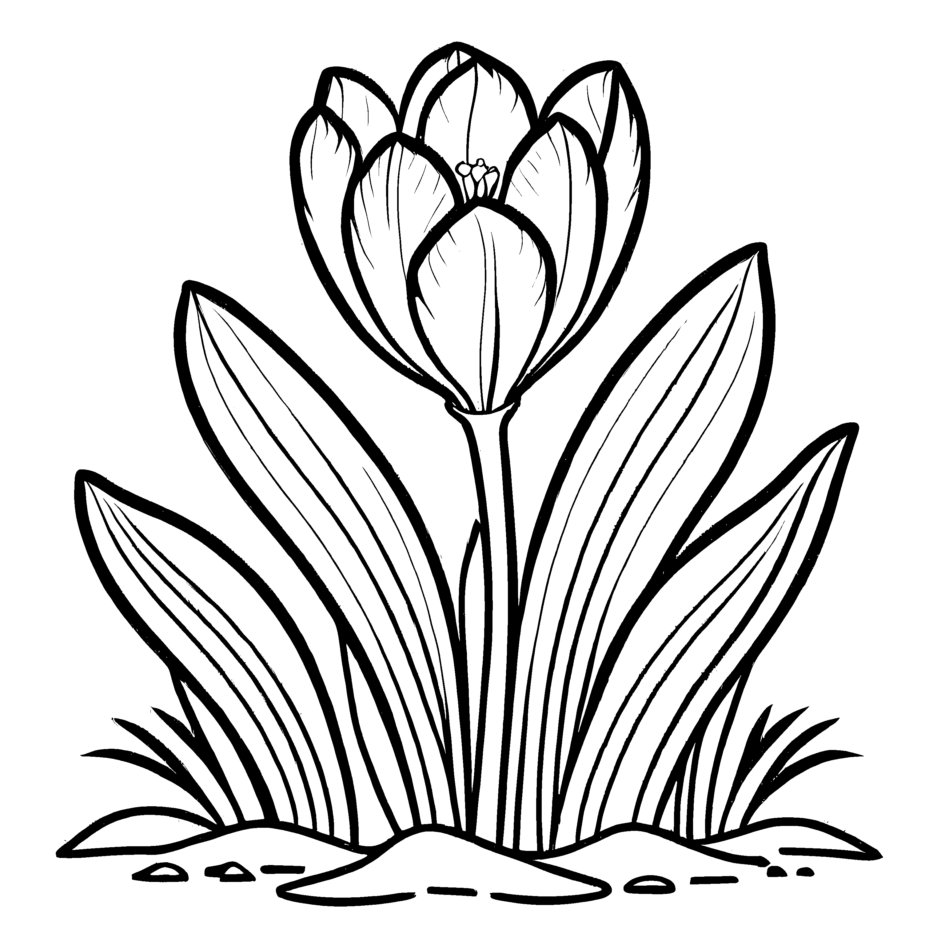 Kreatives Krokusse-Bastelmotiv für den Bastelspaß