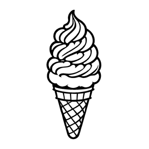 Faszinierendes Eiscreme-Malbild zum fantasievollen Ausmalen