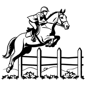 Kreatives Reiten-Ausmalbild für Groß und Klein
