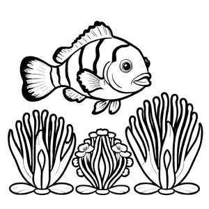 Süßes Fische-Bastelmotiv für kreative Kids