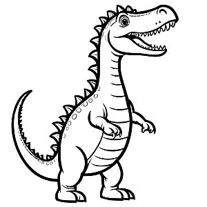 Kindgerechtes Dinos-Bastelmotiv für kleine Künstler