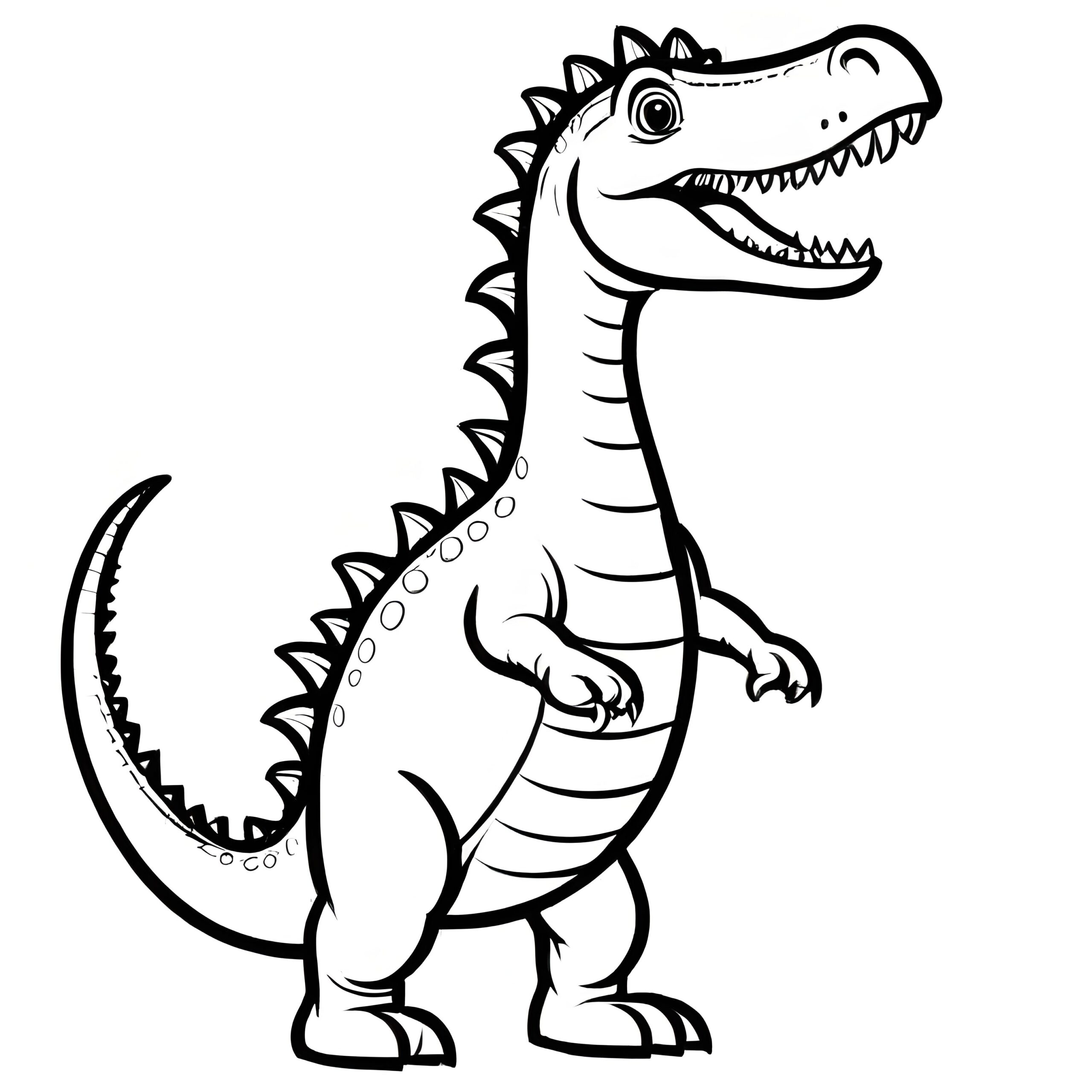 Kindgerechtes Dinos-Bastelmotiv für kleine Künstler