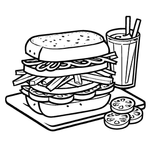 Besonderes Sandwiches-Bastelmotiv für kleine Künstler