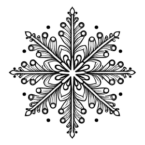 Märchenhaftes Schneeflocken-Malbild für die ganze Familie
