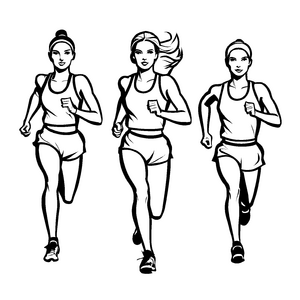 Bunte Leichtathletik-Malvorlage zum Entdecken und Gestalten