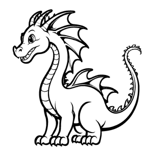 Buntes Drachen-Bastelmotiv für die ganze Familie