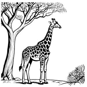 Buntes Giraffen-Bastelmotiv für kleine Künstler
