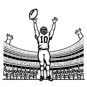 Verspieltes American Football-Bastelmotiv für kleine Künstler