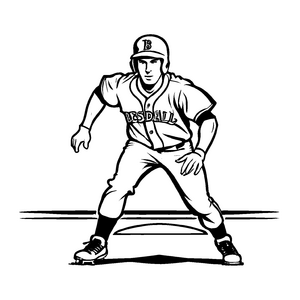 Faszinierende Baseball-Ausmalvorlage zum fantasievollen Ausmalen