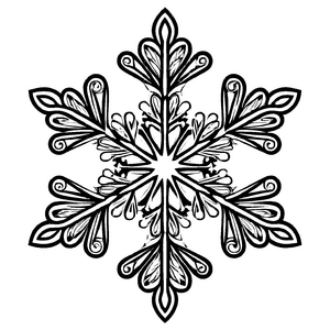 Kreatives Schneeflocken-Ausmalbild für Groß und Klein