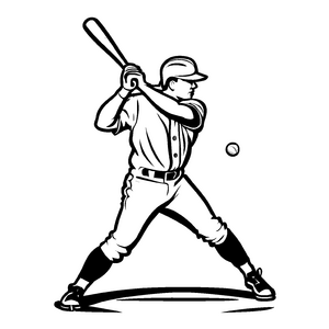Witziges Baseball-Bastelmotiv für Kinder