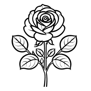 Besonderes Rosen-Malbild für Groß und Klein