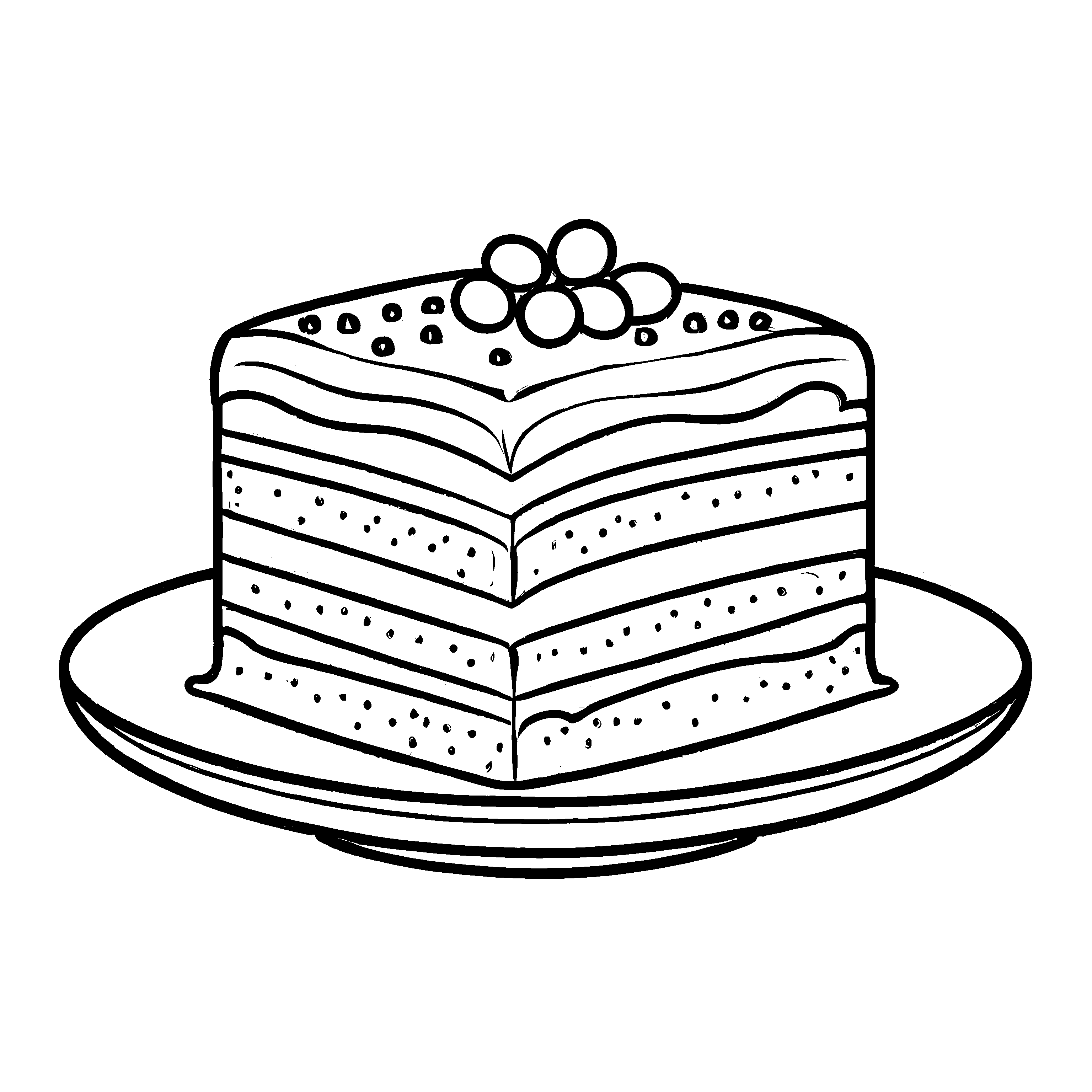 Aufregendes Kuchen-Malbild für Groß und Klein