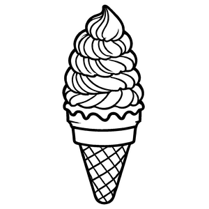 Farbenfrohes Eiscreme-Malbild für kleine Künstler