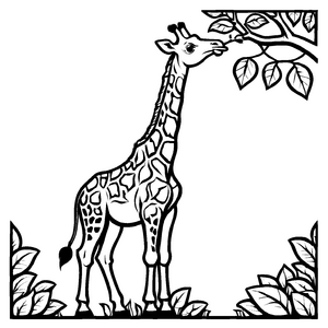Magisches Giraffen-Bastelmotiv zum kreativen Zeitvertreib