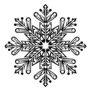 Lustiges Schneeflocken-Bastelmotiv für kleine Künstler
