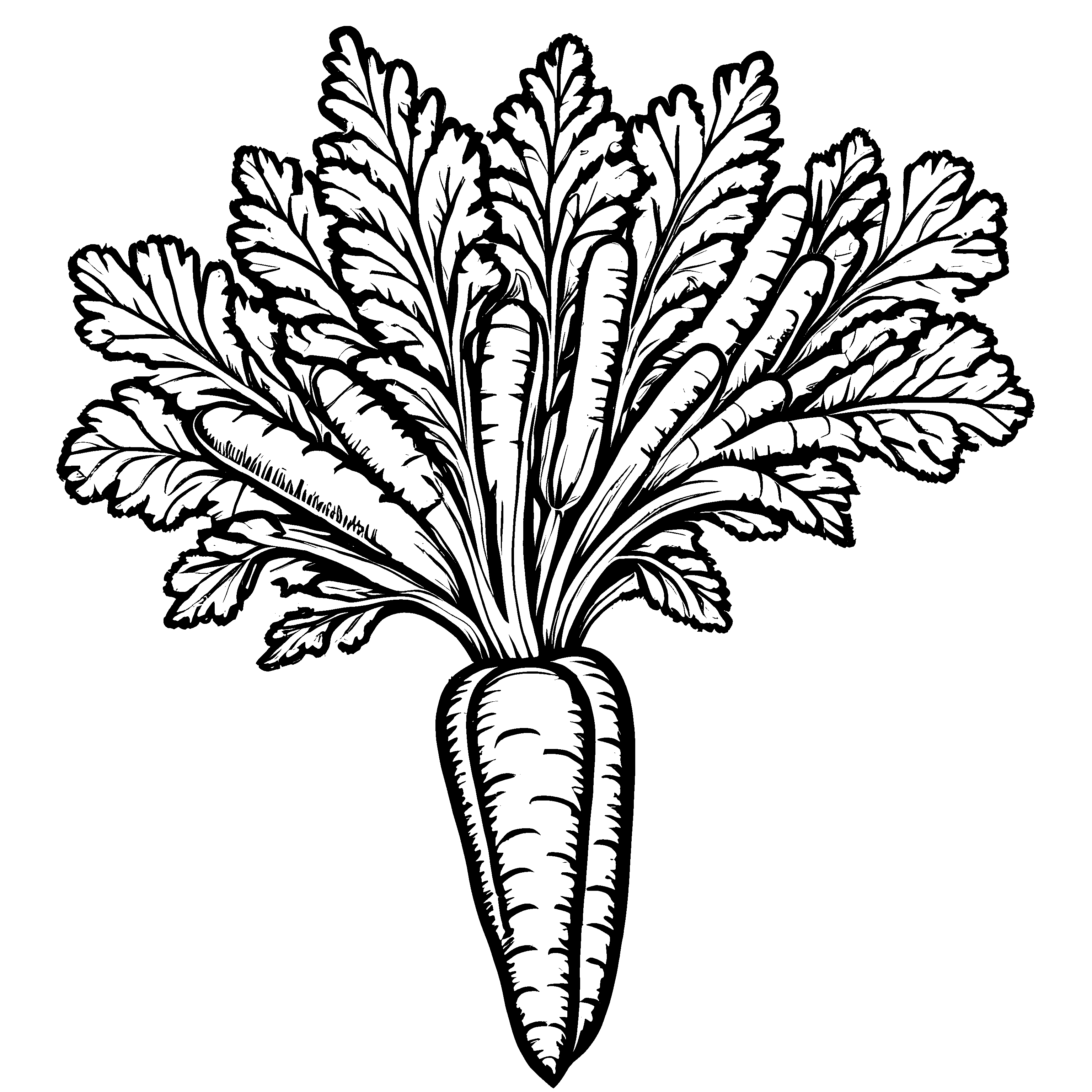 Tolle Möhre-Malvorlage zum Basteln und Malen