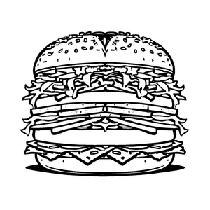 Witziges Sandwiches-Malbild für die ganze Familie