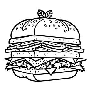 Fantasievolles Sandwiches-Bastelmotiv für Kinder