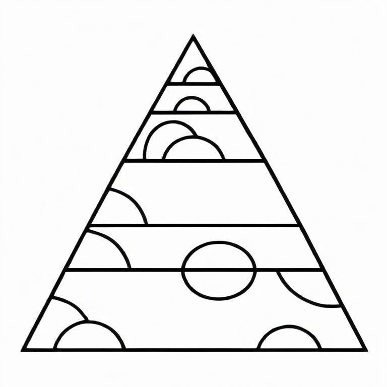 Niedliches Pyramiden-Ausmalbild für Groß und Klein