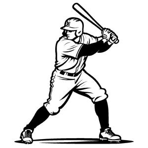 Kreative Baseball-Malvorlage für kleine Künstler
