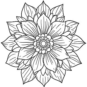Blumenmandala Malvorlage