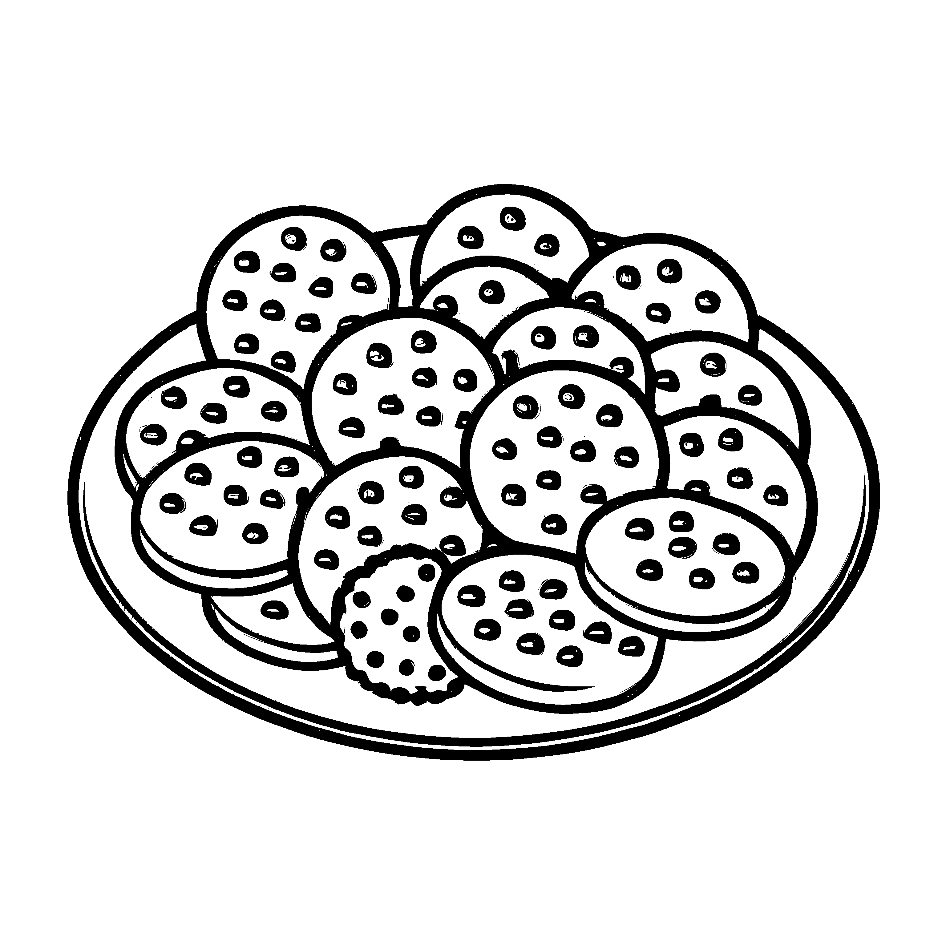 Lustiges Kekse-Ausmalbild zum Basteln und Malen