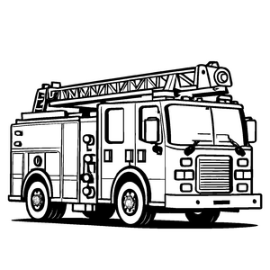 Witziges Feuerwehrautos-Bastelmotiv für Groß und Klein