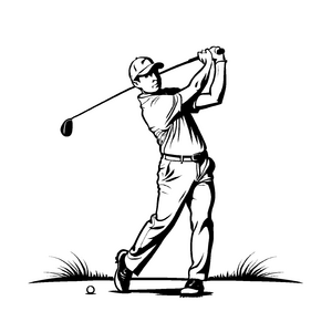 Tolles Golf-Bastelmotiv für Groß und Klein