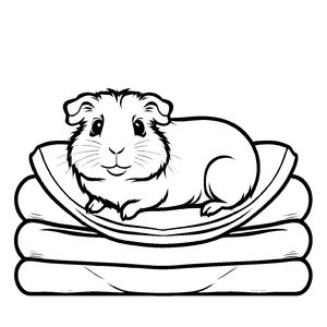 Großartige Meerschweinchen-Malvorlage für kleine Künstler