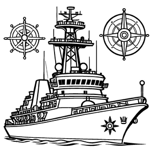 Großartiges Schiff-Bastelmotiv für die ganze Familie