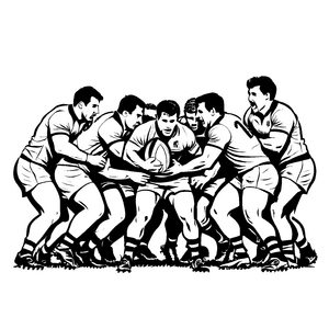 Zauberhaftes Rugby-Bastelmotiv zum Entdecken und Gestalten