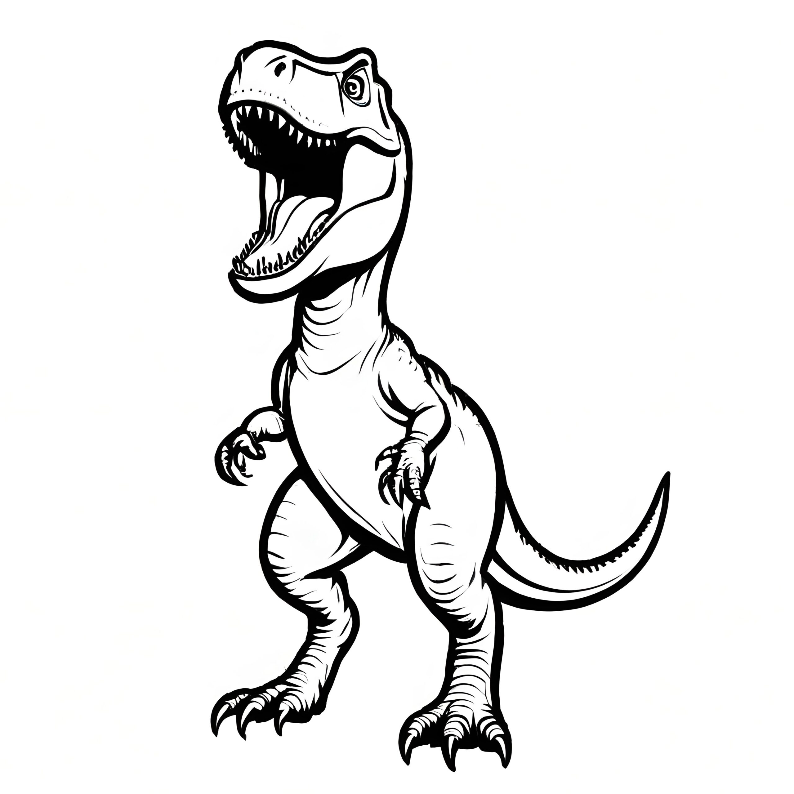 Tolle Dinos-Malvorlage zum künstlerischen Entfalten