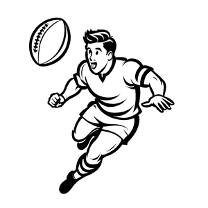 Faszinierende Rugby-Malvorlage für kreative Kids